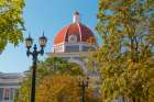 Cuba, Cienfuegos. Town Hall dome. Art Print